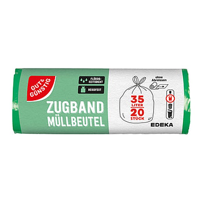 GUT&GÜNSTIG Müllbeutel 35,0 l grün, 20 St.