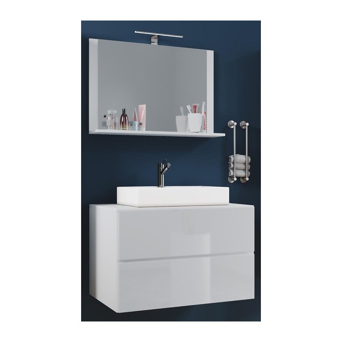 VCM my bath Badmöbel-Set 3-teilig Lendas M 915204 weiß 81,0 x 46,0 x 134,0 cm