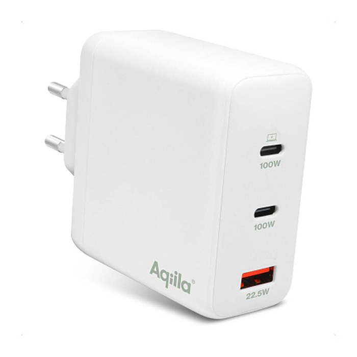Aqiila® Chargebird W4 GaN-Ladeadapter weiß, 120 Watt