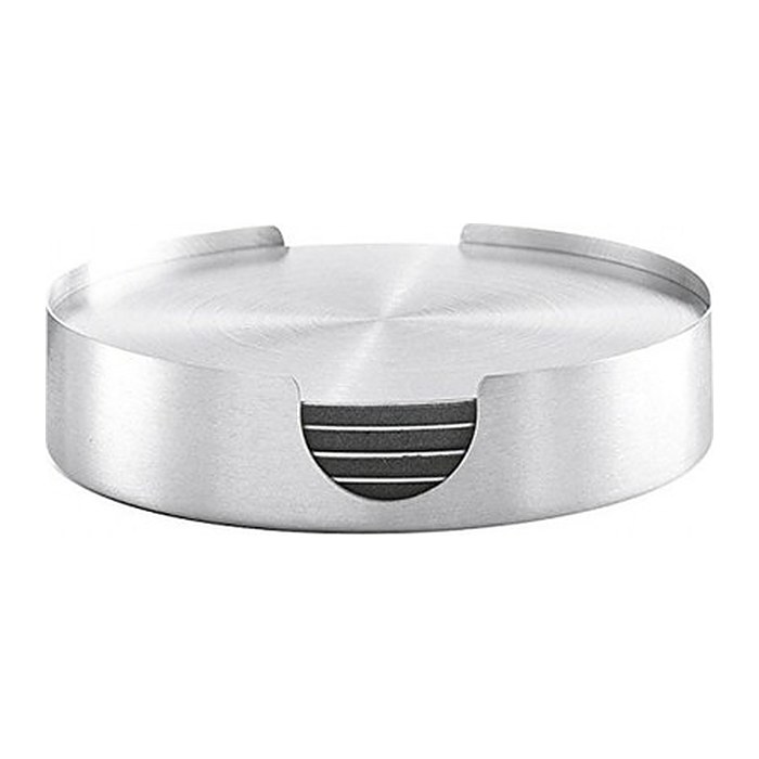 Zeller Untersetzer silber, schwarz Ø 10,0 cm 7-tlg., 7 St.
