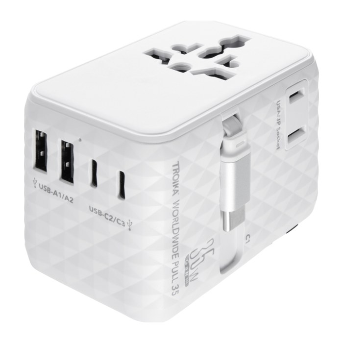 TROIKA Reiseadapter WORLDWIDE PULL 35