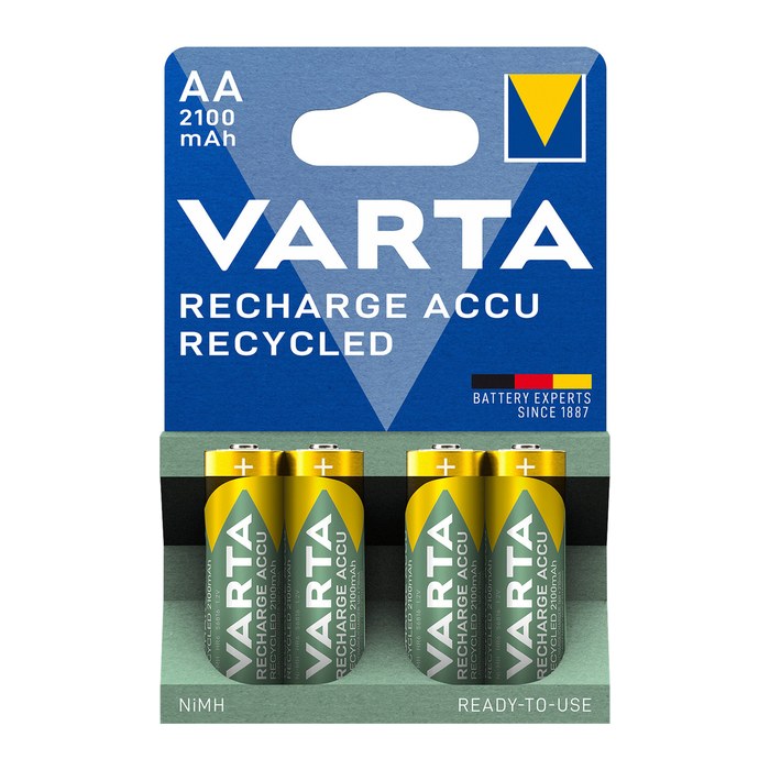 VARTA Akkus RECHARGE ACCU Recycled Ni-MH Mignon AA 2.100 mAh, 4 St.