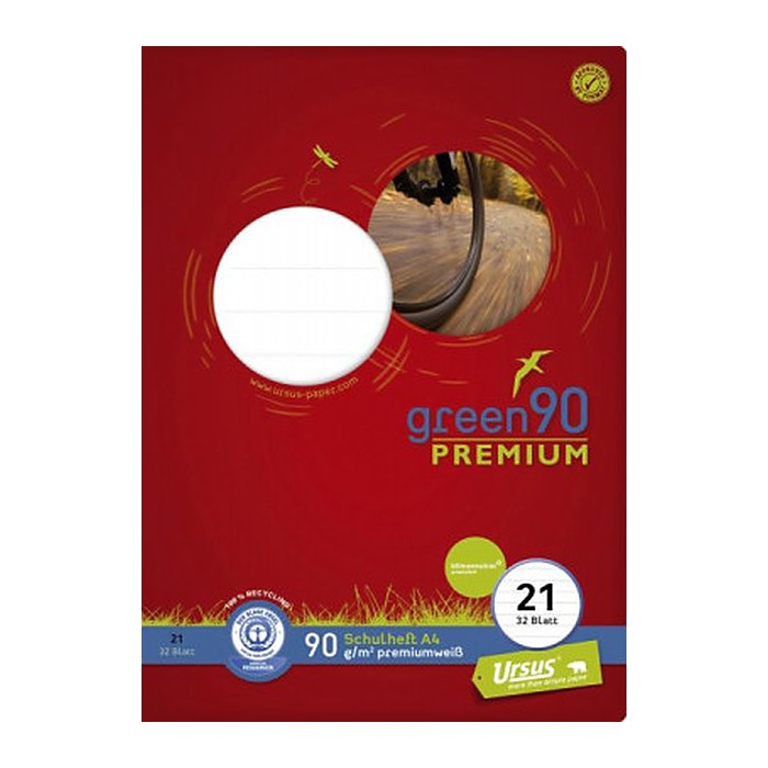 Staufen® Schulheft Premio Lineatur 21 liniert DIN A4 ohne Rand, 32 Blatt, 1 St.