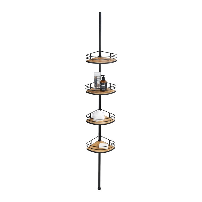 WENKO Teleskop-Duschregal Dolcedo braun 31,0 x 23,0 x 65,0-275,0 cm