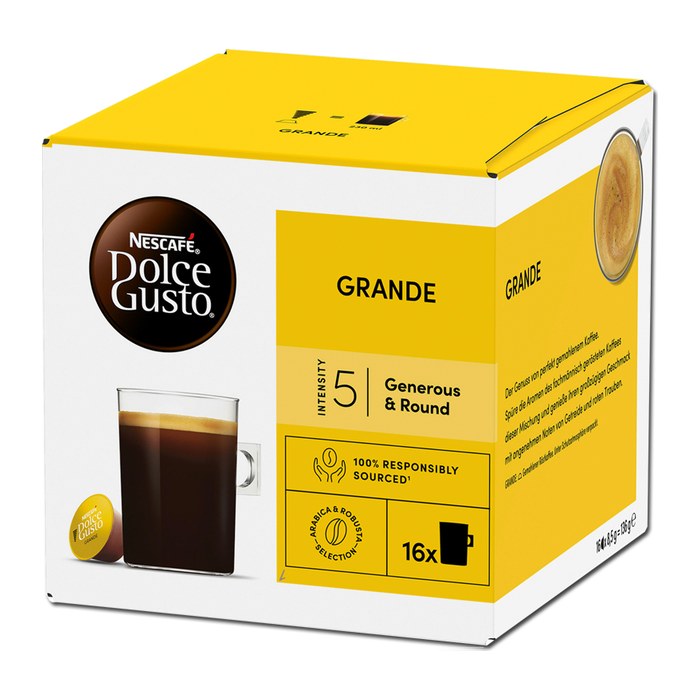 NESCAFÉ DOLCE GUSTO® Grande Generous & Round Kaffeekapseln, mild, 16 St.