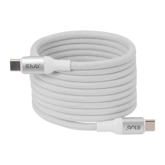 Club3D Lifestyle USB-C Magnetisches Kabel 240W 2m weiß St/St