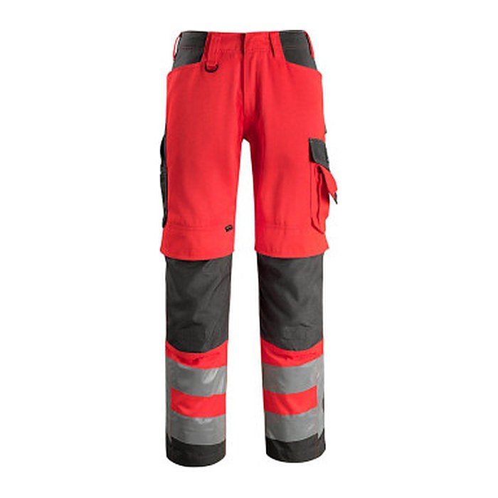 MASCOT® unisex Warnschutzhose Kendal  rot, dunkelanthrazit Größe 68