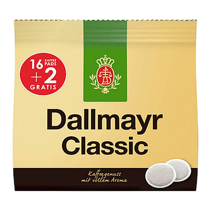Dallmayr Classic Kaffeepads, Arabica- und Robustabohnen 18 St.