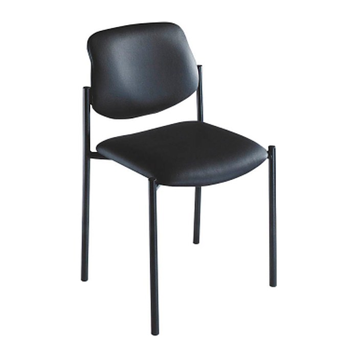 Nowy Styl Besucherstühle Quad schwarz Leder, 4 St.