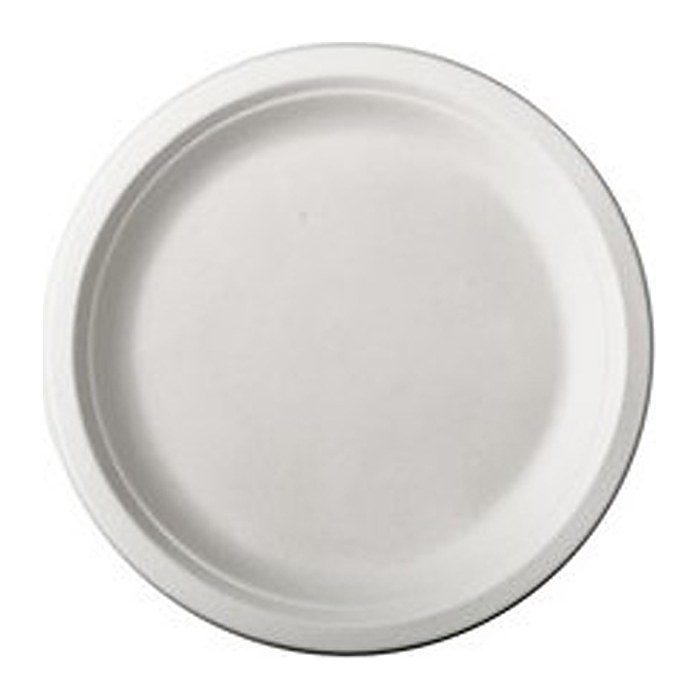 PAPSTAR Zuckerrohr-Teller pure weiß Ø 23,0 cm, 50 St.