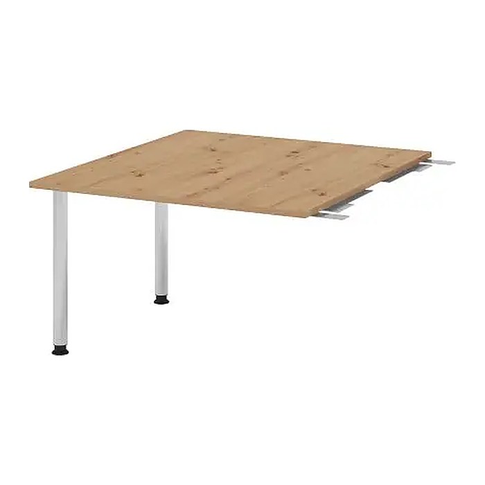 HAMMERBACHER Verbindungsplatte höhenverstellbar KT12C asteiche, chrom rechteckig 120,0 x 130,0 x 72,0 - 74,0 cm