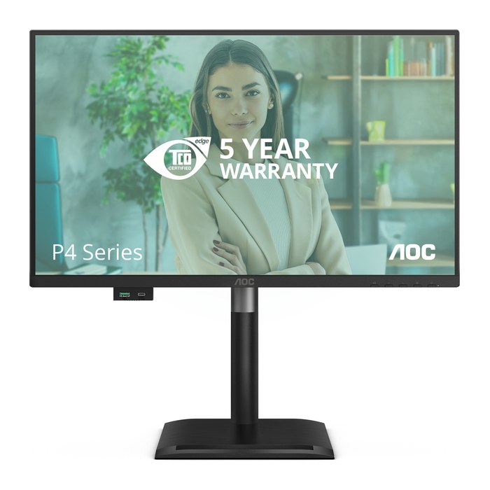 AOC 60,5cm (23,8") 24P4U 16:09 HDMI+DP+DVI+USB IPS Lift bk