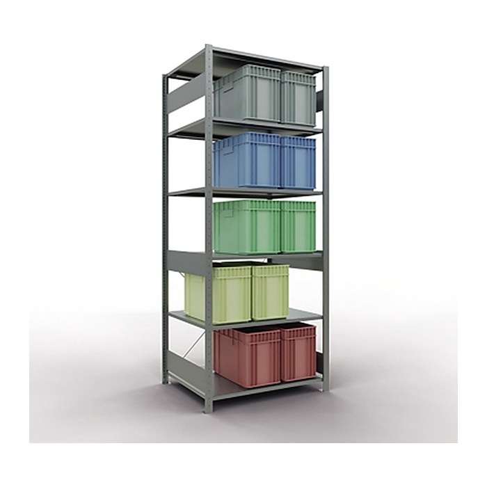 SCHULTE Schwerlastregal MULTIplus 150 12581 silber 100,0 x 80,0 x 250,0 cm