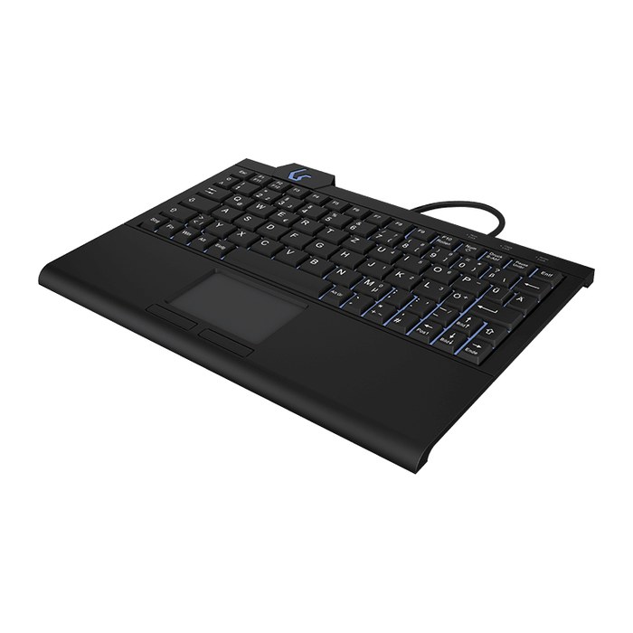 KeySonic Super Mini Tastatur Touchpad LED KSK-3210ELU DE