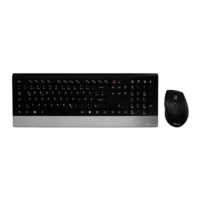 MediaRange MROS105 Tastatur-Maus-Set kabellos schwarz