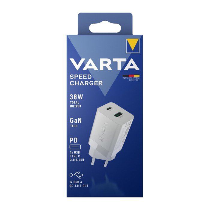 VARTA Speed Charger Ladeadapter weiß, 38 Watt