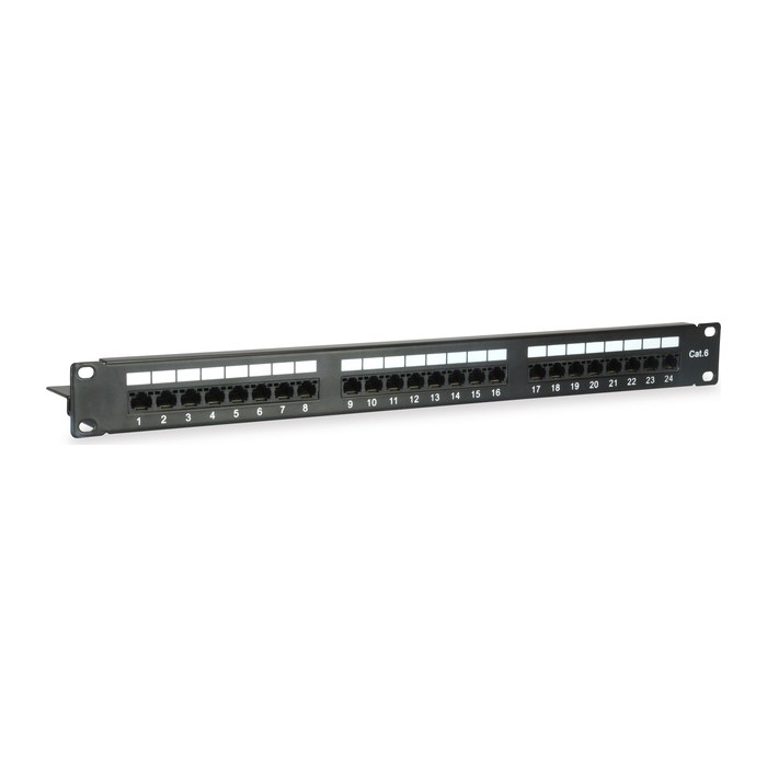 Equip 19" Patchpanel 24xRJ45 Cat6 UTP 1U 250MHz RAL9005