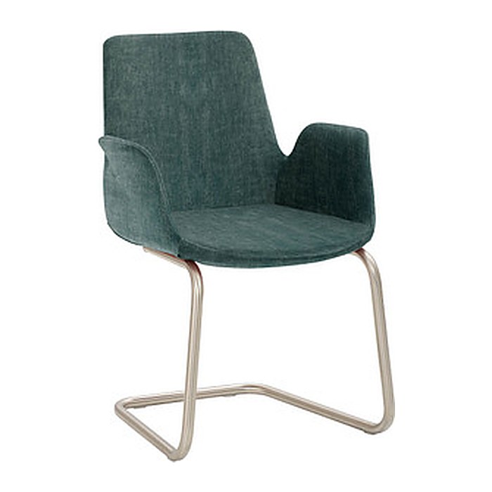 Mayer Besuchersessel myHELIOS petrol chrom Stoff 58,0 x 56,0 x 86,0 cm, 1 St.