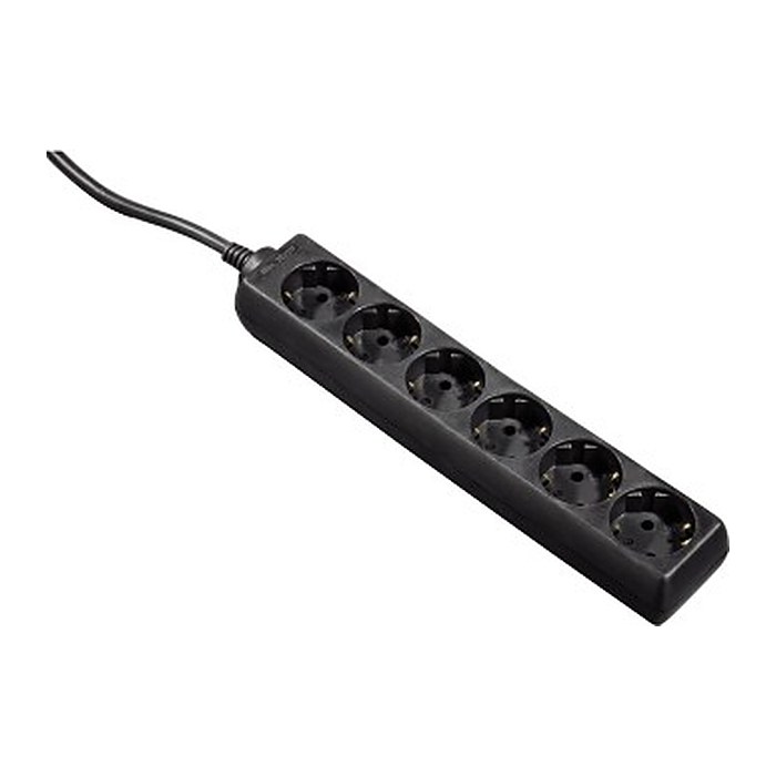 hama 6-fach Steckdosenleiste 1,4 m schwarz