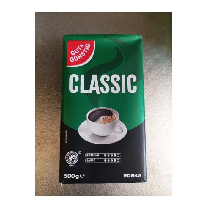 GUT&GÜNSTIG CLASSIC Kaffee, gemahlen, Arabica- und Robustabohnen kräftig, 500 g