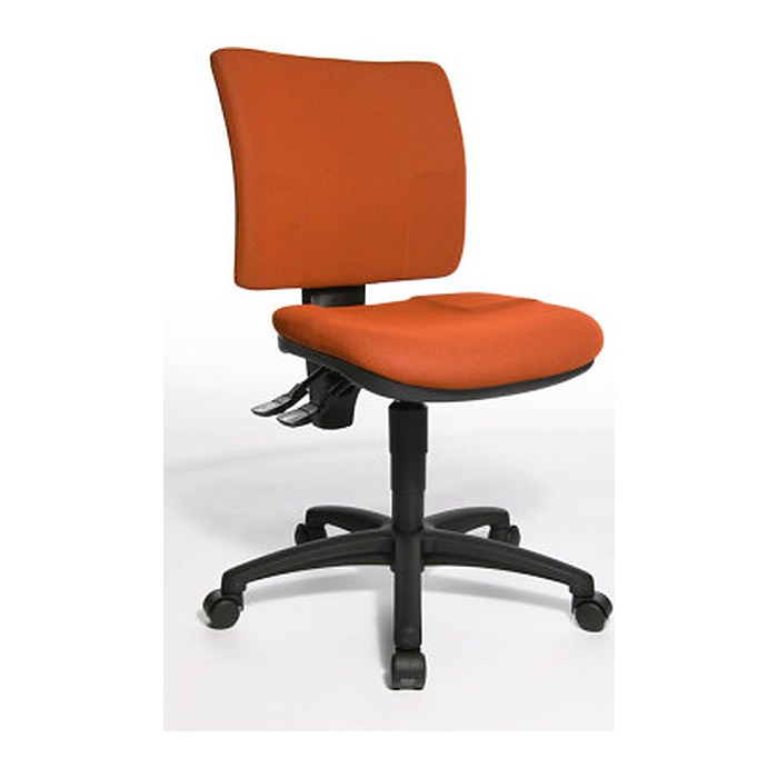 Topstar Bürostuhl U50, 8070 BC4 Stoff orange, Gestell schwarz