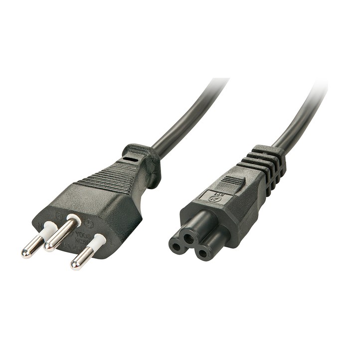 LINDY IEC-Netzkabel Schweiz 320-C5f 2m