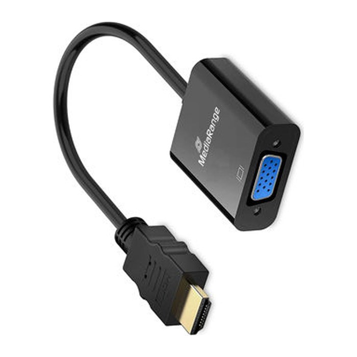 MediaRange HDMI auf VGA (HD15) Video Konverter, 20cm, sw
