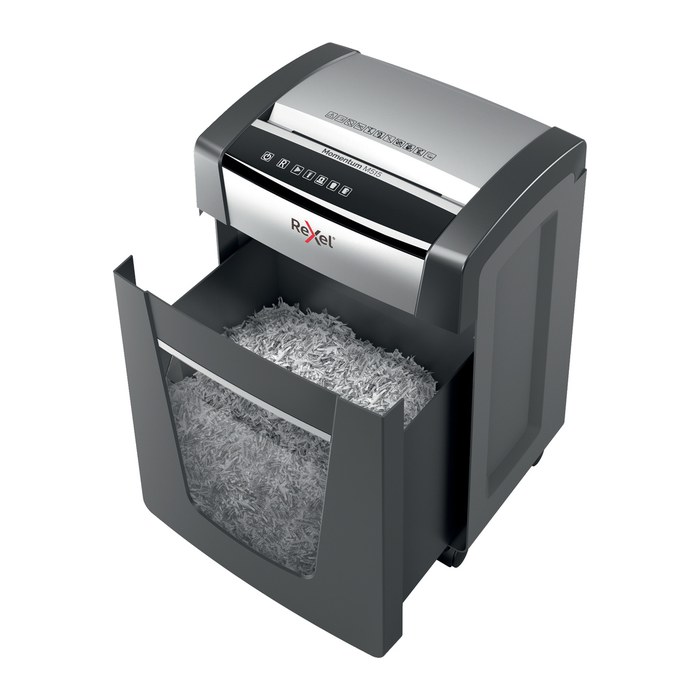 Rexel Momentum X420 Aktenvernichter mit Partikelschnitt P-4, 4 x 40 mm, bis 20 Blatt, schwarz