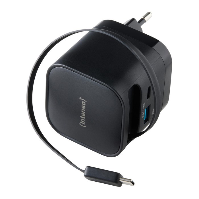 Intenso Compact Fast Charger 65W USB-C/USB-A Black