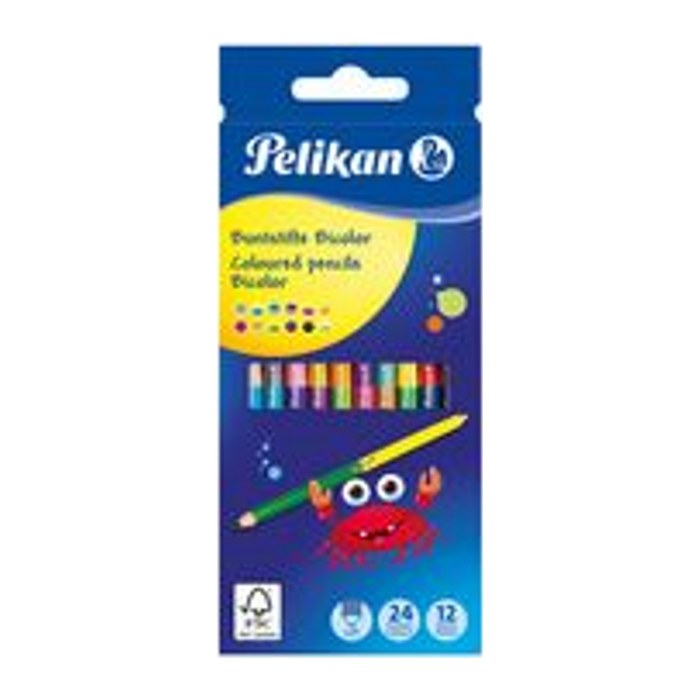 Pelikan Bicolor Buntstifte farbsortiert, 12 St.
