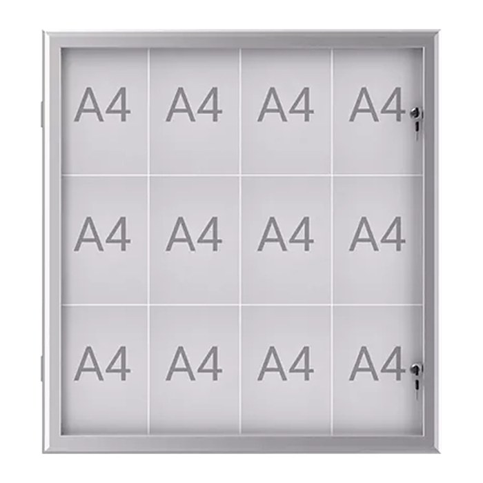MAUL Schaukasten Excite grau 12x DIN A4 95,6 x 2,8 x 100,0 cm, 1 St.