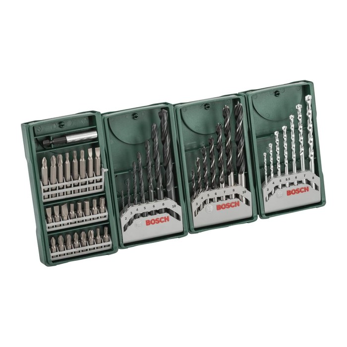 BOSCH Bohrer- und Bit-Set Multipack 3+1 Mini-X-Line-Set, 46-teilig