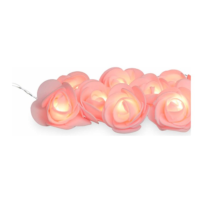 relaxdays Rosen LED Lichterkette rosa 3,40 m, 1 St.