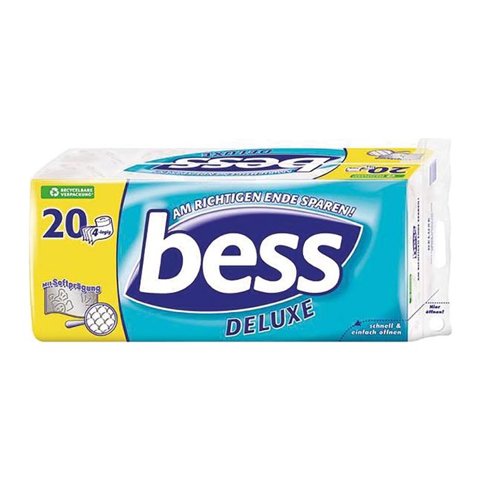bess Toilettenpapier DELUXE 4-lagig, 20 Rollen