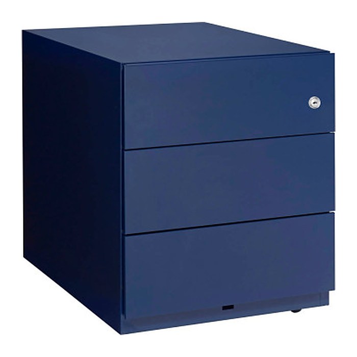 BISLEY Note Rollcontainer oxfordblau 3 Auszüge 42,0 x 56,5 x 49,5 cm