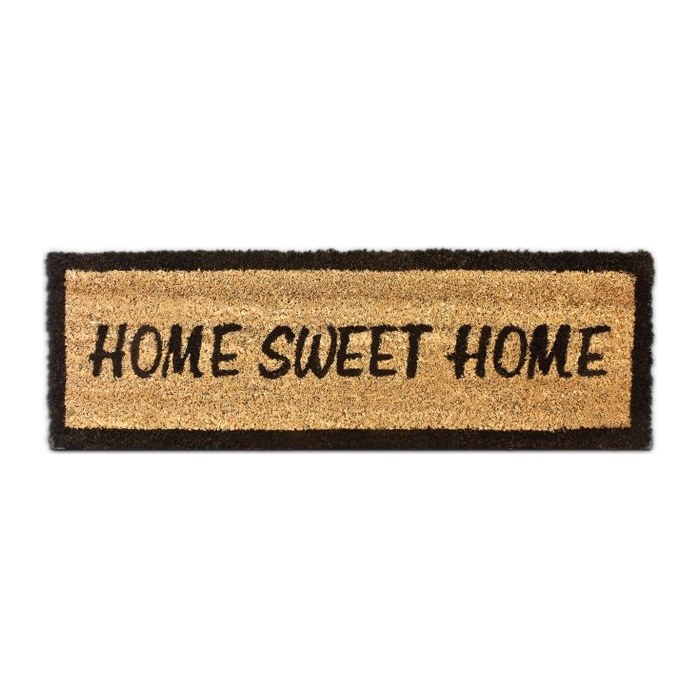 relaxdays Kokosmatte HOME SWEET HOME braun 25,0 x 75,0 cm
