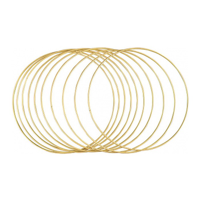 Rayher Metallringe-Set beschichtet gold Ø 25,0 cm, 10 St.