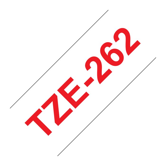 brother Schriftband TZe-262 TZE262, 36 mm, rot auf weiß, 1 St.
