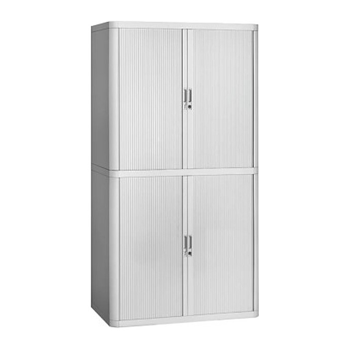 PAPERFLOW easyOffice Rollladenschrank lichtgrau ohne Fachböden 110,0 x 41,5 x 204,0 cm