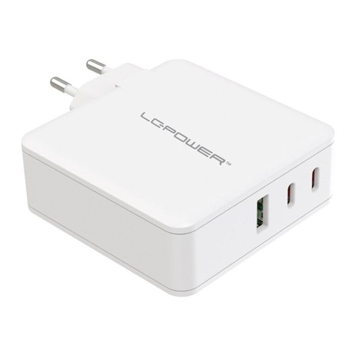 LC-Power USB-Ladegerät 110-240V für USB-C-/USB-A-Geräte 100W