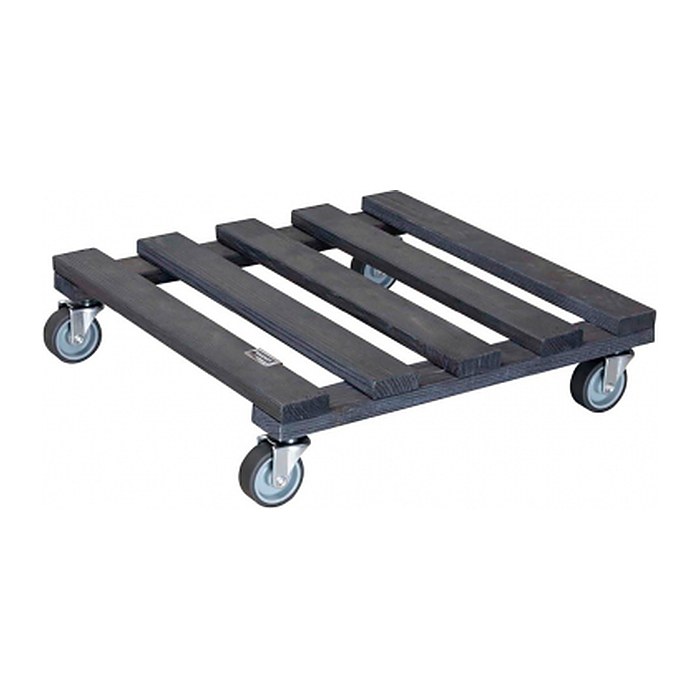 WAGNER® design yourself Pflanzenroller GH 0412 Holz anthrazit quadratisch 38,0 x 38,0 x 9,5 cm, 1 St.