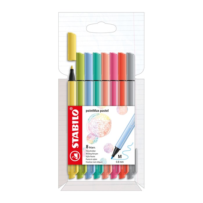 STABILO pointMax pastel Filzstifte farbsortiert, 8 St.
