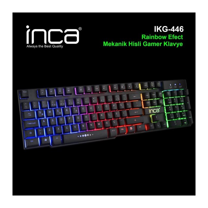 INCA Gaming Tastatur RGB/Mechanisch/USB 1.50m schwarz retail