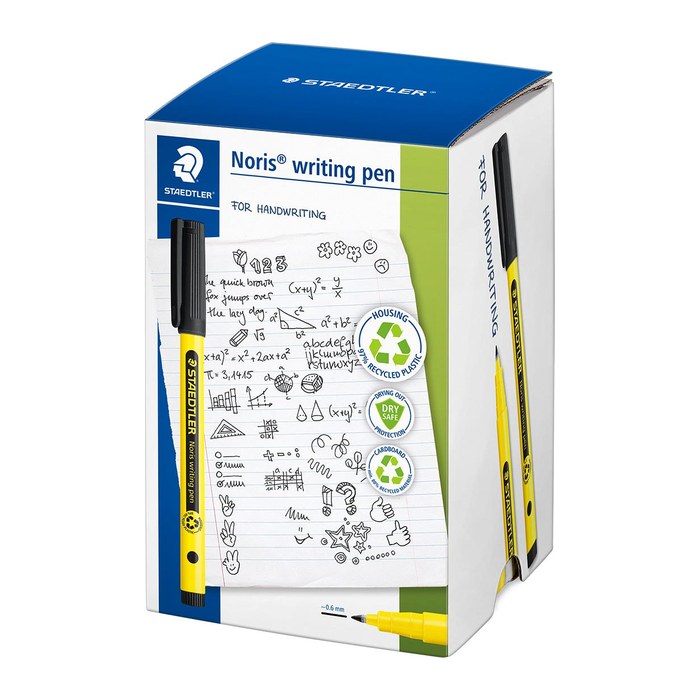 STAEDTLER Fineliner Noris writing pen 0,6mm 50Stk. schwarz retail