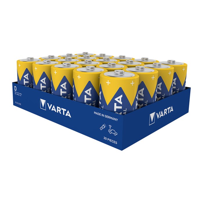 VARTA Batterien INDUSTRIAL Alkali-Mangan Mono D 1,5 V, 20 St.