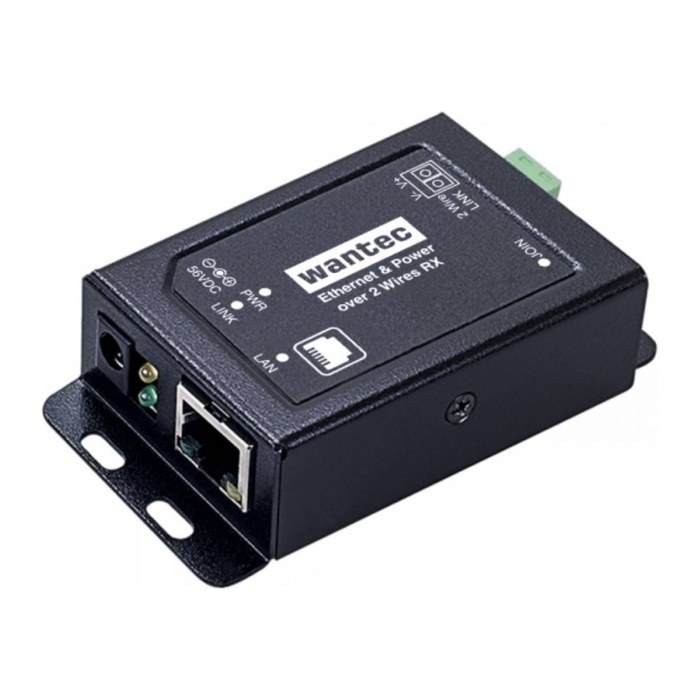 Wantec 2wIP E Adapter PoE-Schraubklemme-Switschseite/Sender