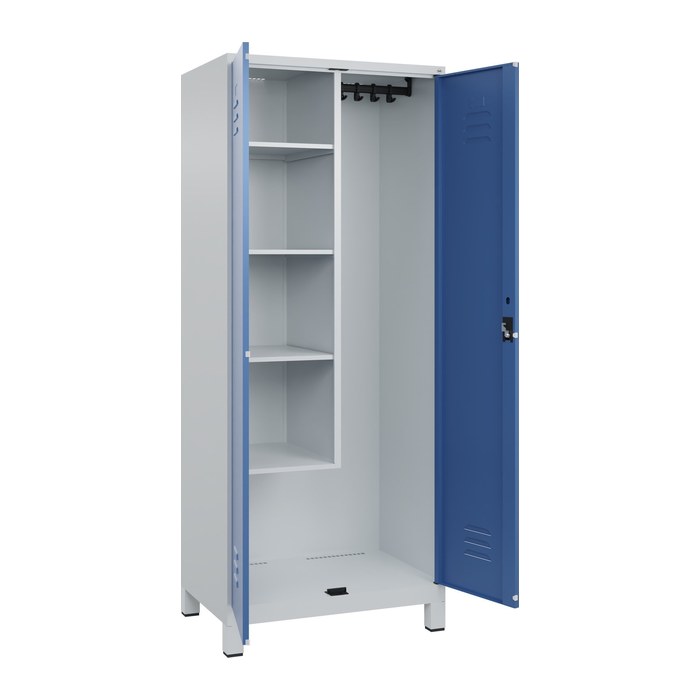 CP Putzmittelschrank Classic Plus 080110-02 S10019 fernblau, lichtgrau 4 Fachböden 80,0 x 50,0 x 195,0 cm, aufgebaut, 1 St.