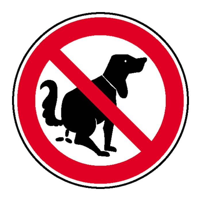 SafetyMarking® Verbotsschild "Hier kein Hundeklo" rund 20,0 cm, 1 St.