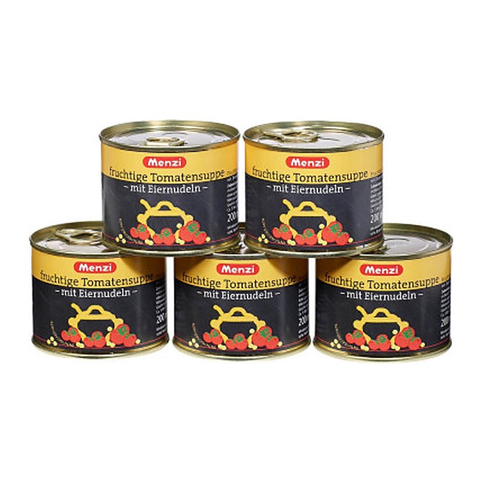 Menzi fruchtige Tomatensuppe mit Eiernudeln Eintopf 5x 200,0 ml, 5 St.