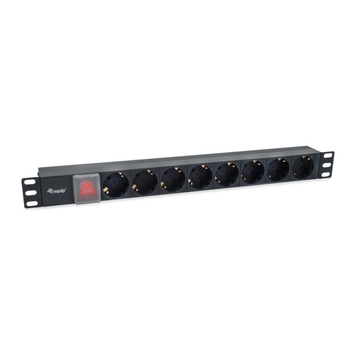 Equip 19" Steckdosenleiste 8xSchuko+Switch->St.IEC320-C14